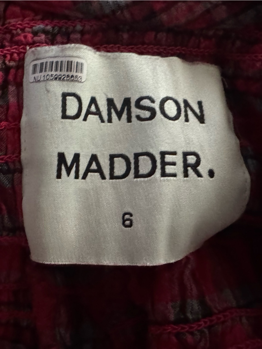 Damson Madder Megan Plaid Top Size US 2 - Picture 7 of 8